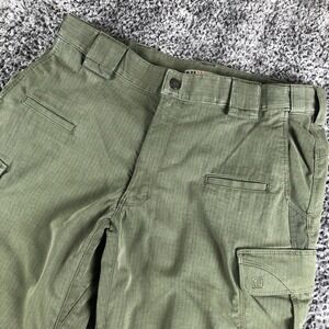 5.11 Tactical Cargo Pants Mens 34x32 Green Ripstop Workwear Outdoor Hiking